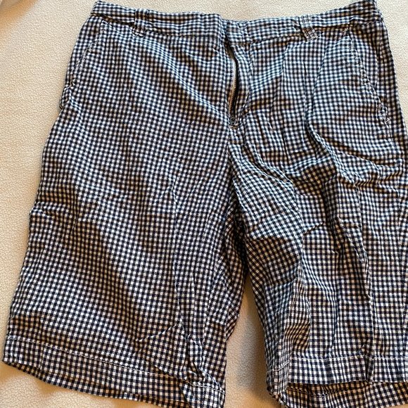Merona Blue/White Checked Shorts - Picture 1 of 8